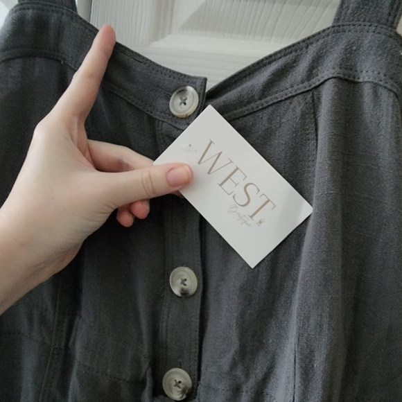 COPY - NWT Malibu Bum | Grey Button Up Maxi Dress - Picture 6 of 6